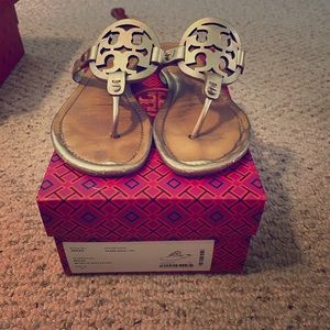Tory Burch Miller Sandals - Gold